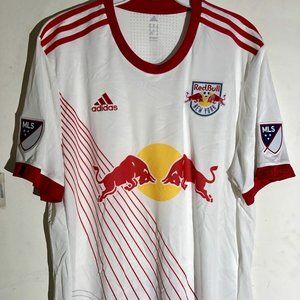 Adidas Red and White Men's Jersey